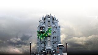 Batman's Arkham Asylum gorgeously rendered in gothic LEGO